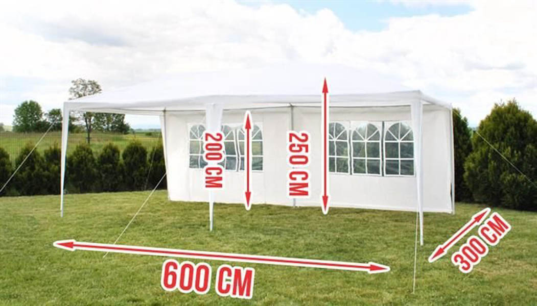 Zahradní altán 6mx3mx2,45m/6 stěn s okny - nový ,nepoužitý - 5