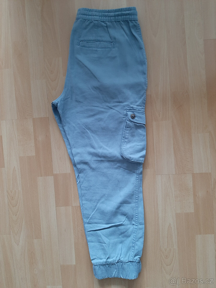 Dámské kalhoty šedomodré C&A - 5