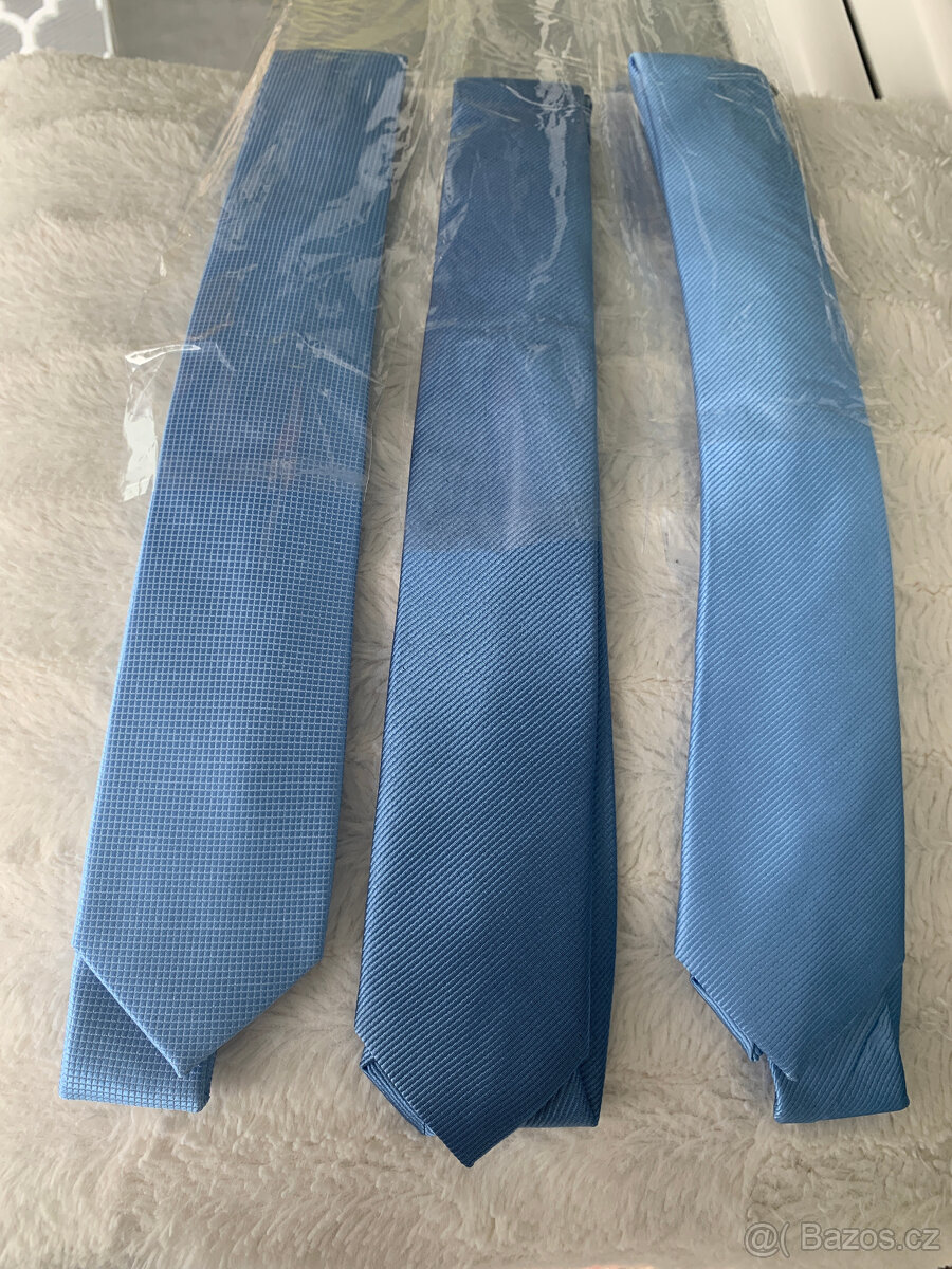 Kravata, nebeská barva - 5