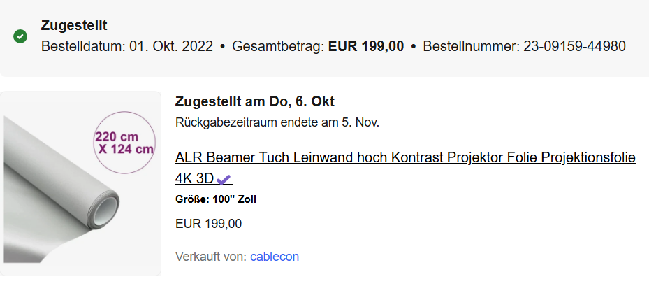 Zarámované projekční plátno na rozměr 87" - 5