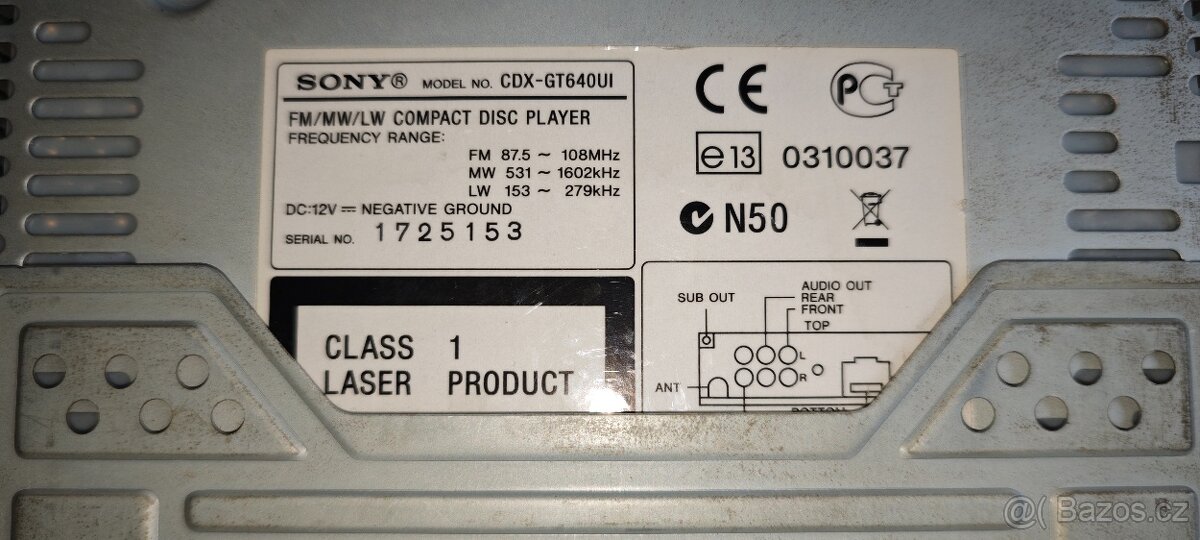Autorádio Sony CDX-GT640UI - 5