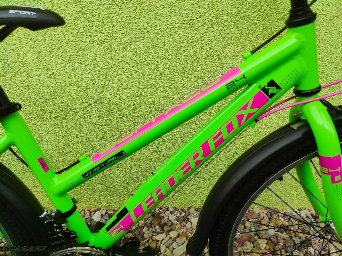 Značkové dětské kolo LEADER FOX 24" (ZELENÁ) - 5