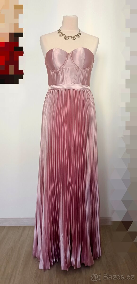 Plesové/společenské šaty s plisovanou sukní - 5