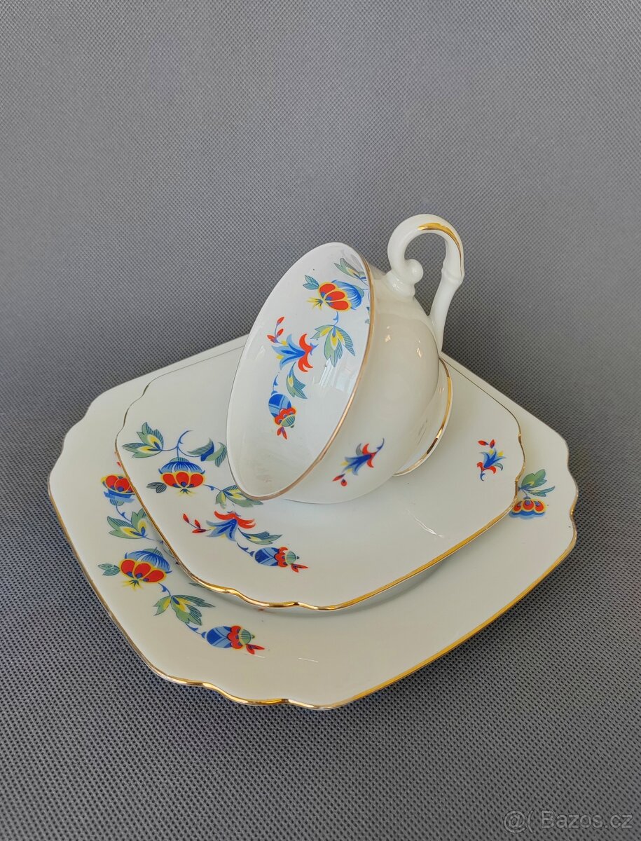 Originální porcelánová čajová sada/trio od Bareuther - 5