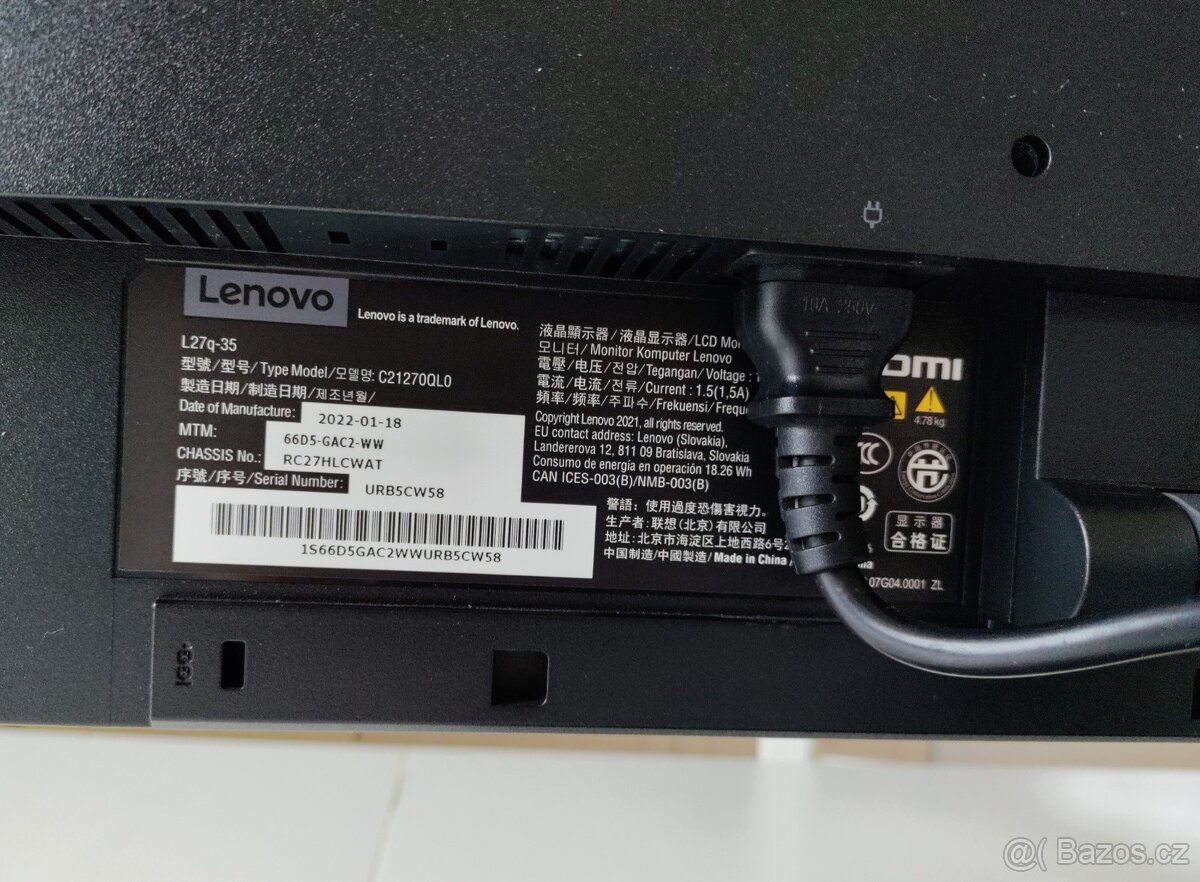 Monitor Lenovo L27Q-35 27" QHD (2K) - 5