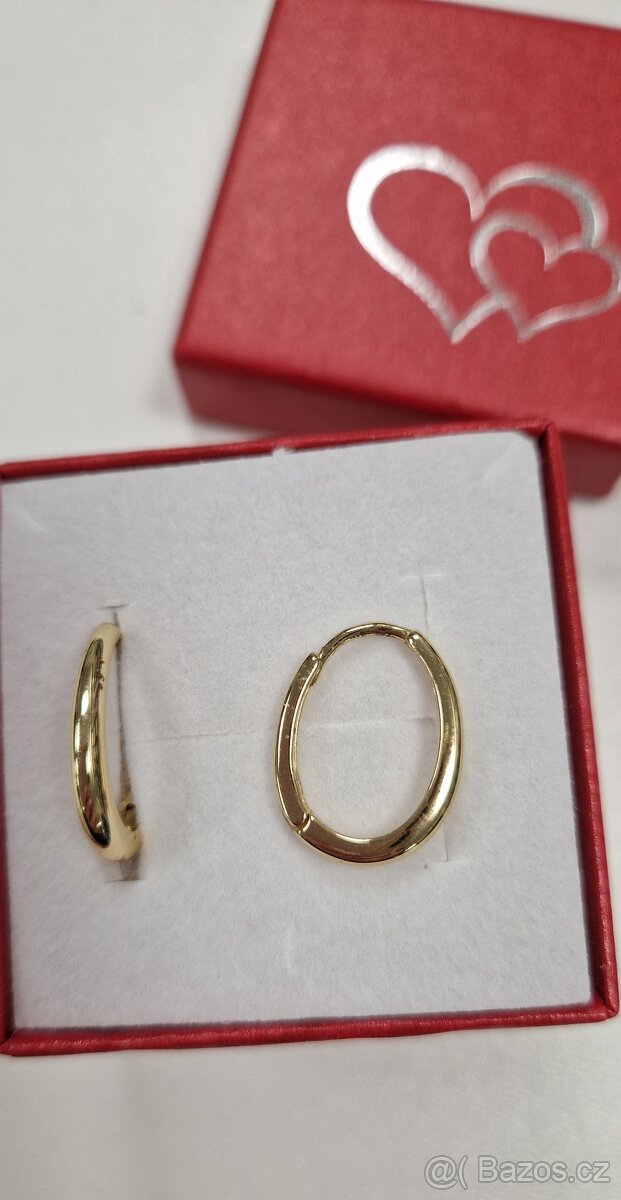 Krásné pozlacené naušnice - 5