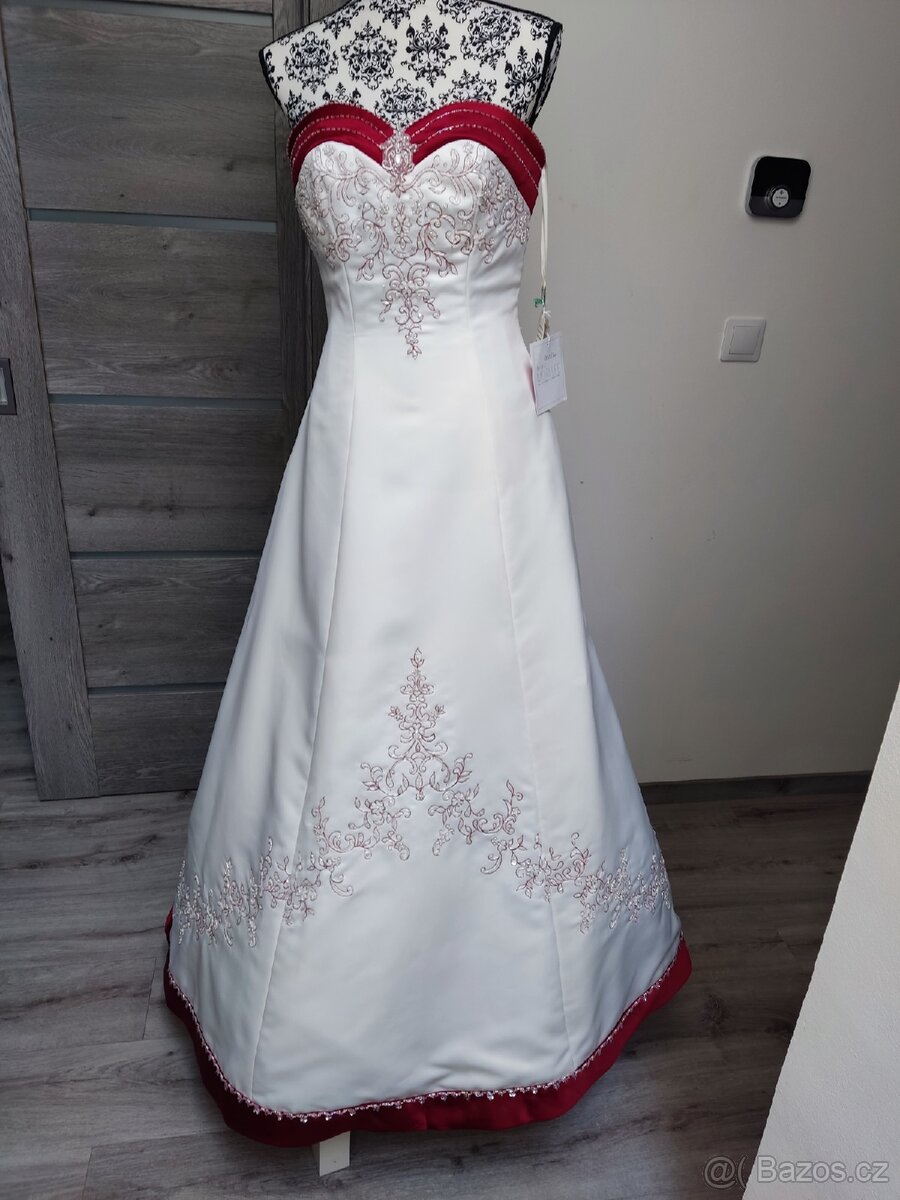 Značkové svatební šaty vel. 38 - 5