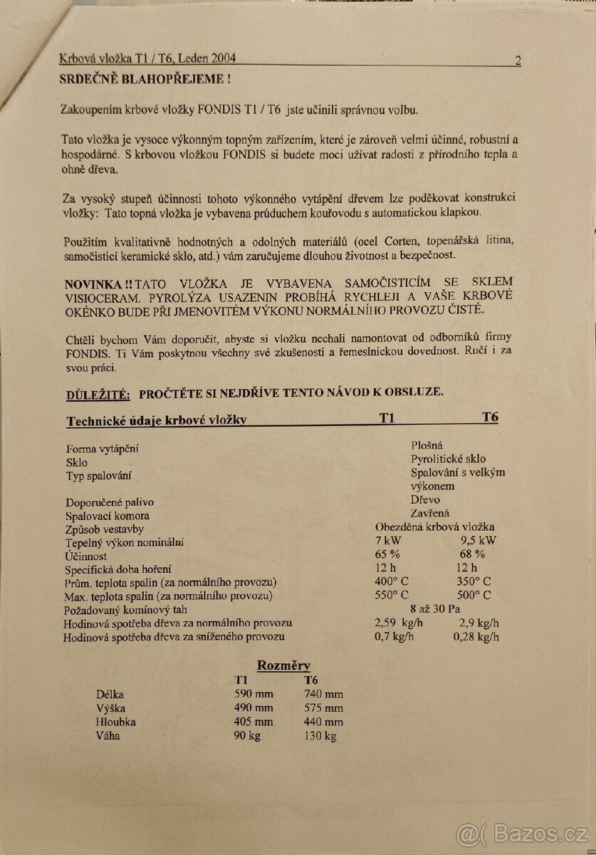 Domácí krb Fondis T6 - 5