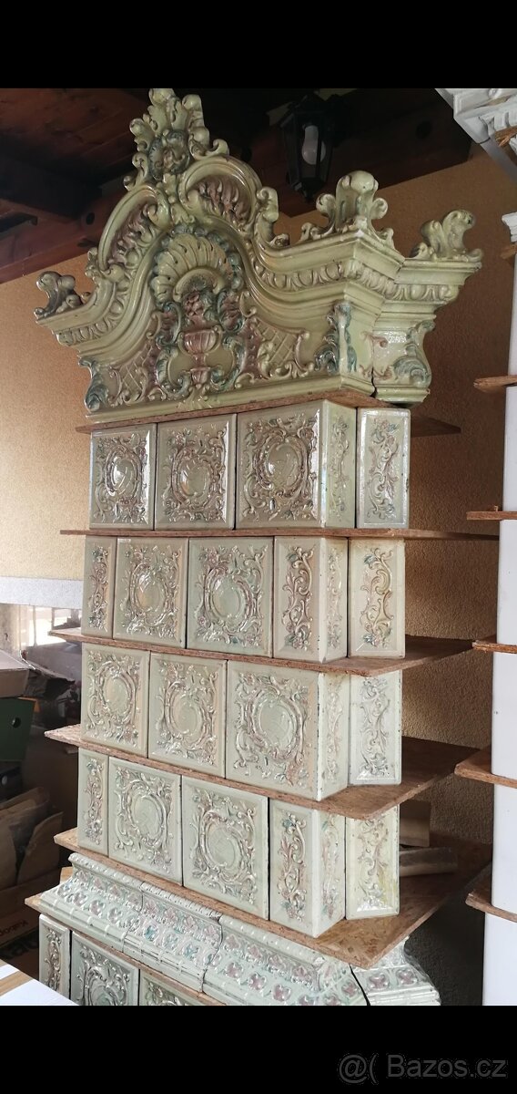 Kamna Kachlova Starozitná - 5