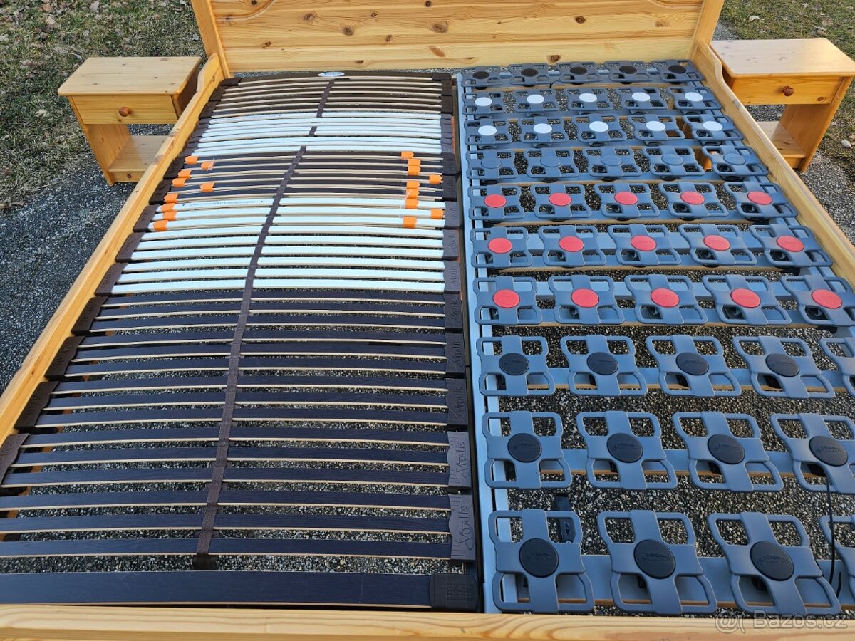 Masivní postel - borovice 180x200 cm - 5