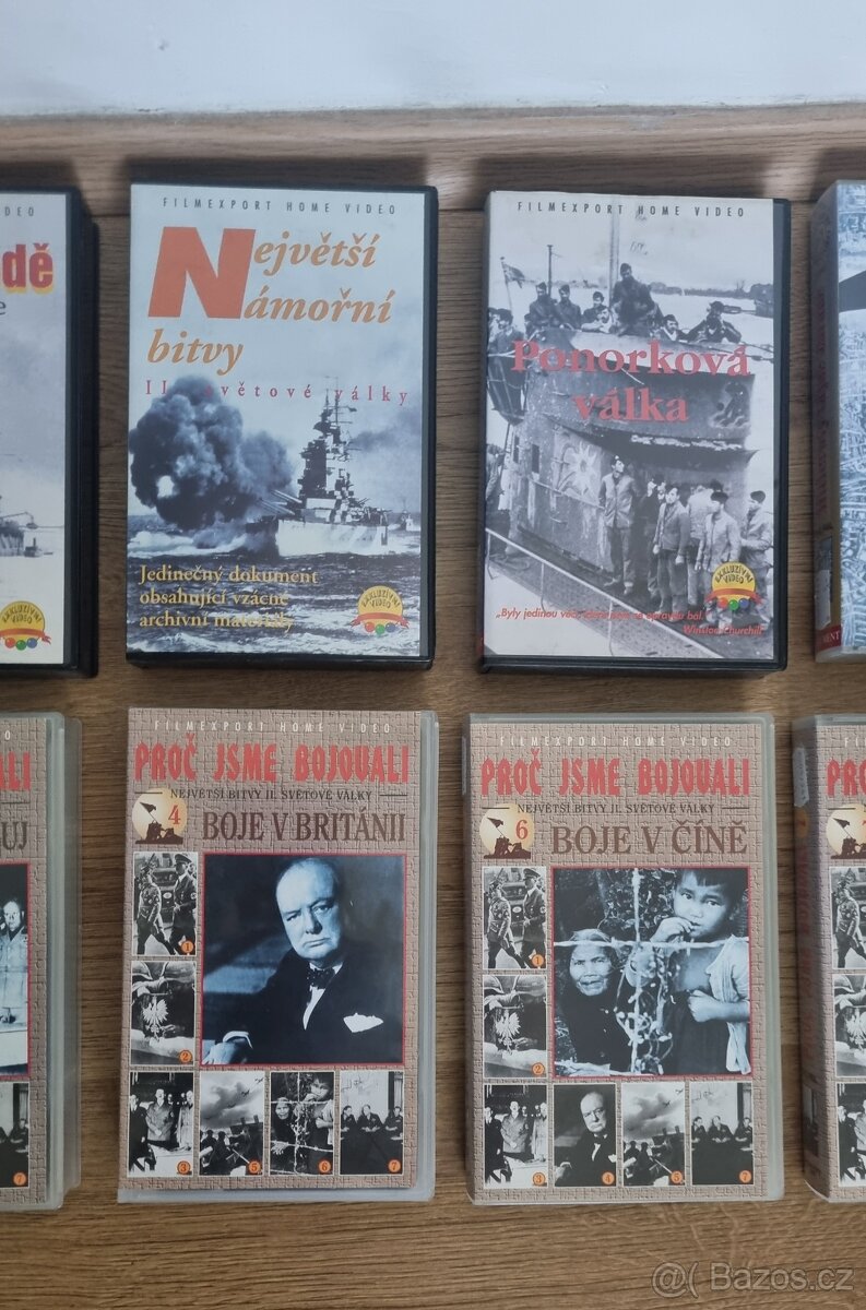 Válečné a další Vhs videokazety. Celkem 32 kusu. Posílám - 5