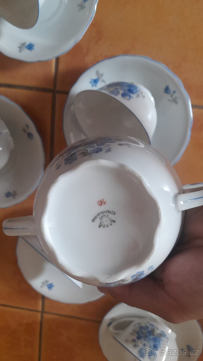 Šálky a podšálkem cukrenka RGK 16 čechoslovakia - 5