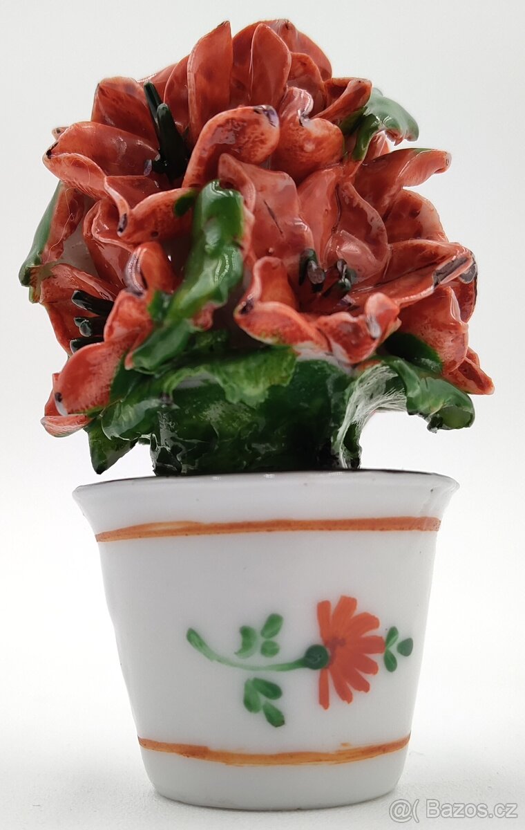 Krásná stará porcelánová kytička 6cm - Velice roztomilá - 5