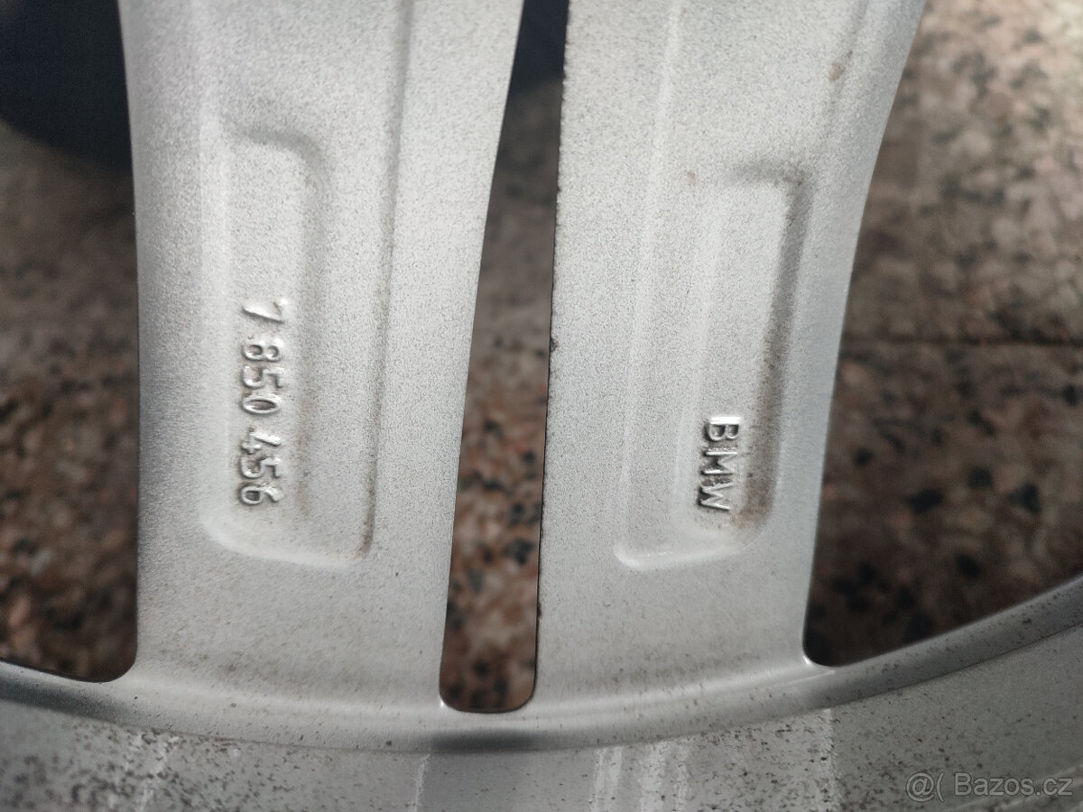 Alu kola originál BMW M 18 5x112, zimní pneu. - 5