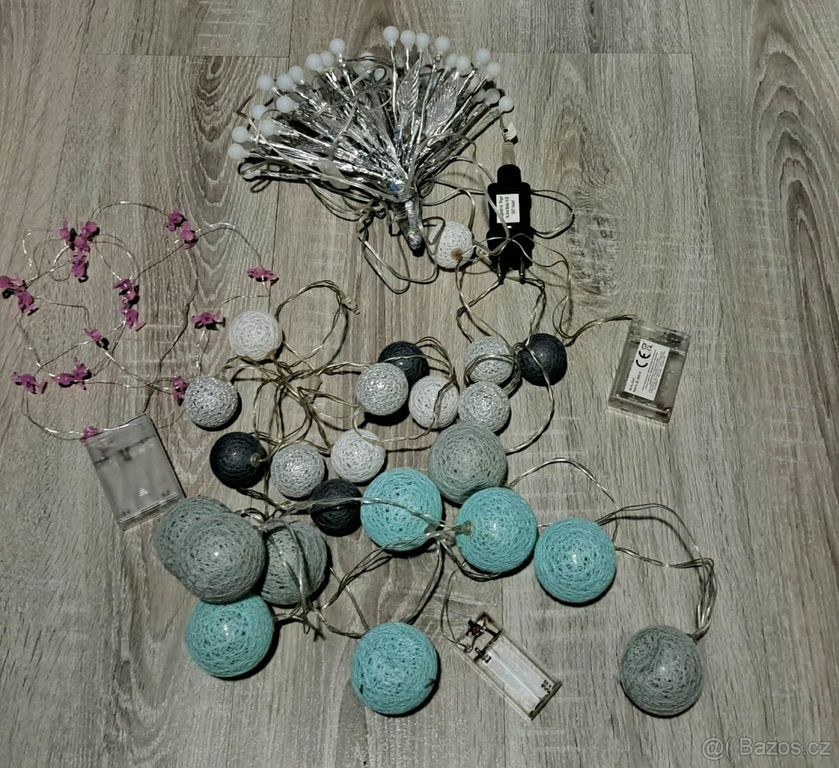 Ozdobný vánoční, samolepky, svícen, řetěz 10 m na ovládání - 5