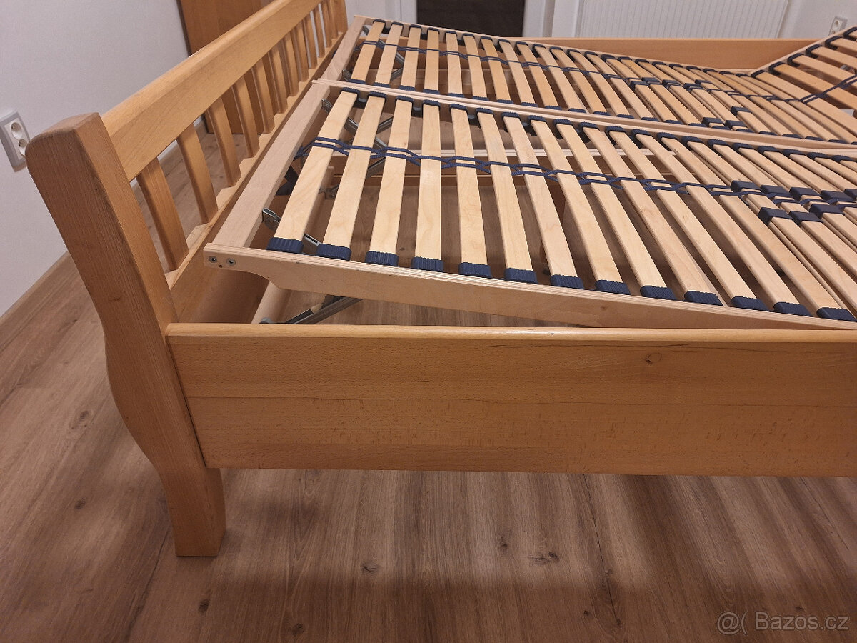 Manželská postel s polohovacími rošty - 5