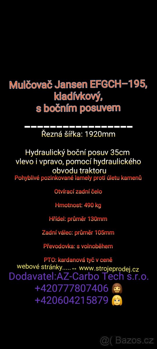 Jansen EFGCH-195 - 195cm mulčovač - 5