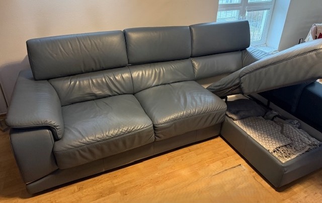 Kožená sedací souprava rohová - 5