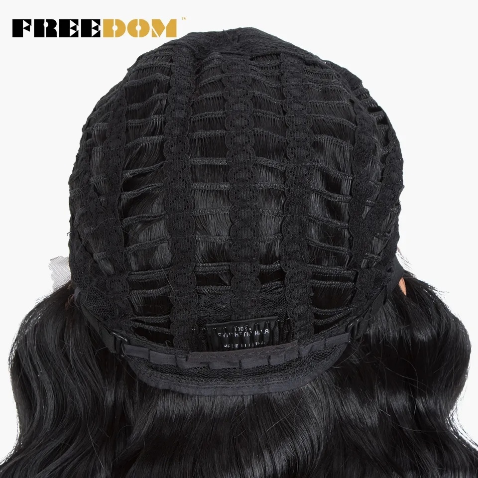 Nová blond Lacefront paruka s retro vlnami a tmavým odrostem - 5