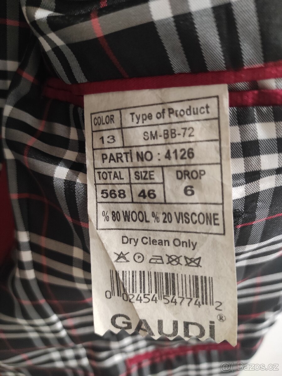 Pánský oblek vel. 46 - 5