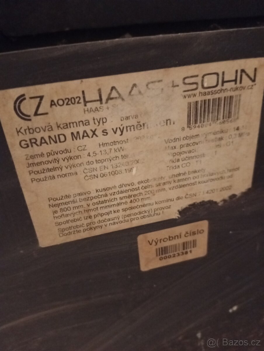 Prodám krbová kamna s výměníkem - 5