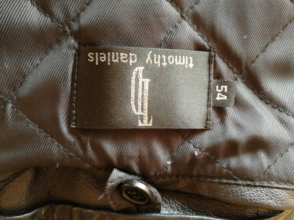 Černá kožená bunda -velikost 54 - 5