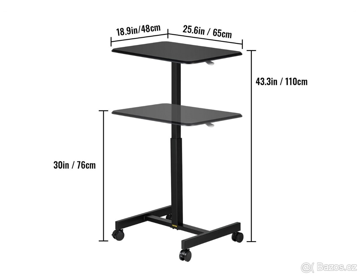 Mobilní výškově nastavitelný stolek na notebook - 5