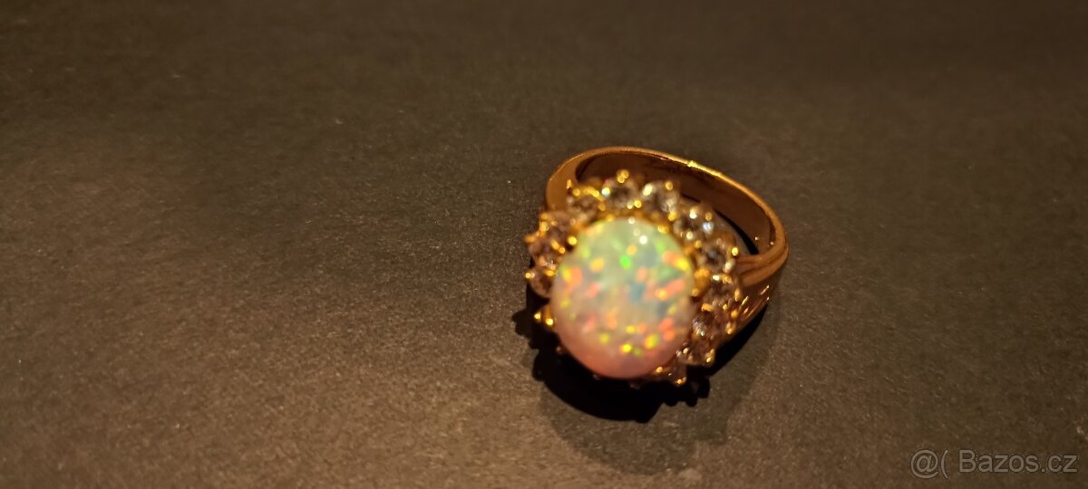 LUXUSNÍ VINTAGE SET S AUSTRALSKÝMI OPÁLY – ZNAČENÍ 18K – 60 - 5