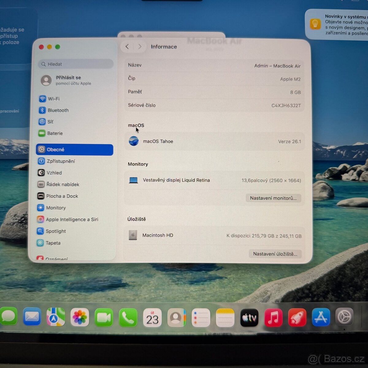 Macbook Air 13”(2022) Midnight, krásný stav - 5