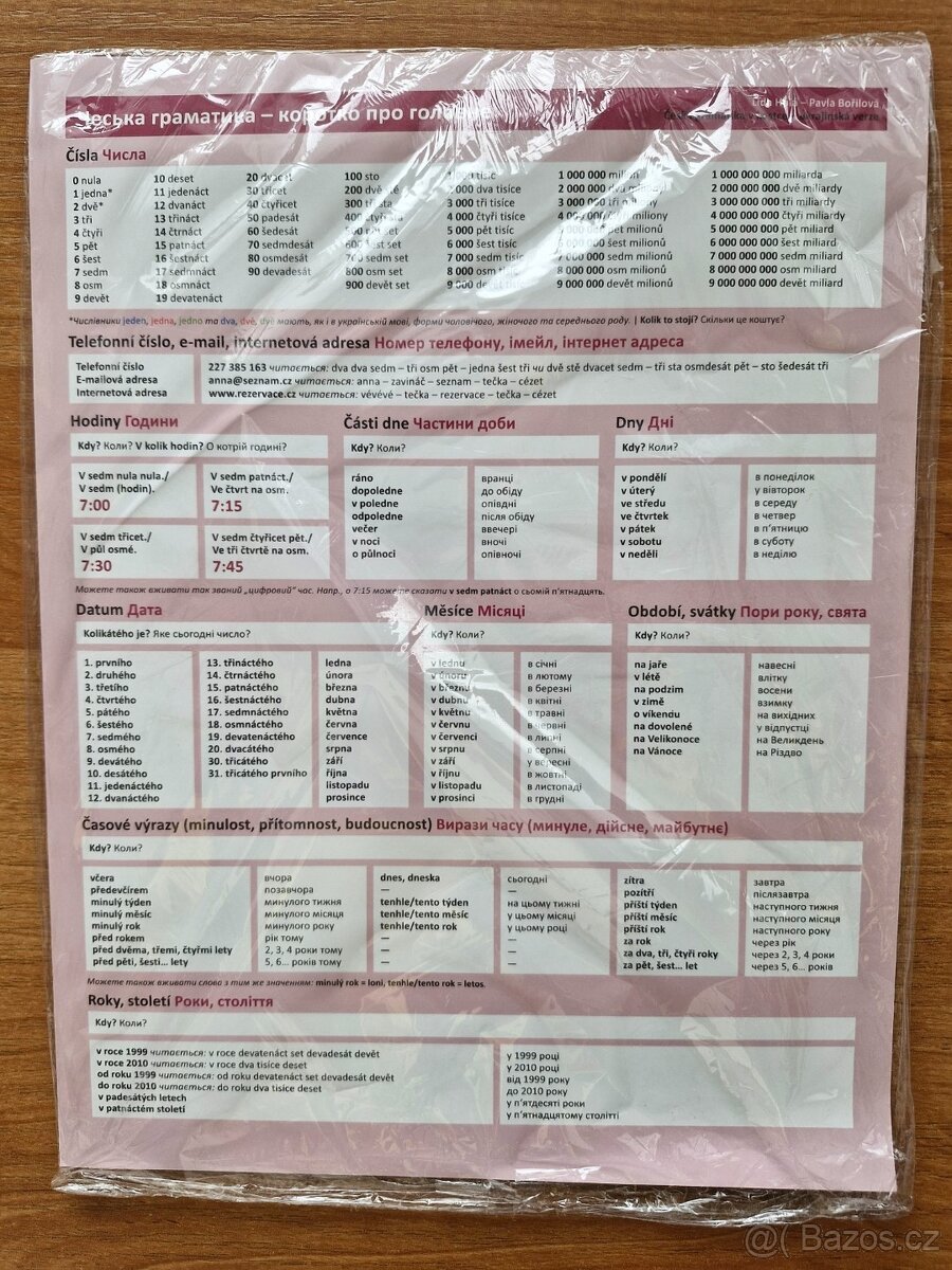 Čj pro Ukrajince, ruština, němčina, španělština, angličtina - 5