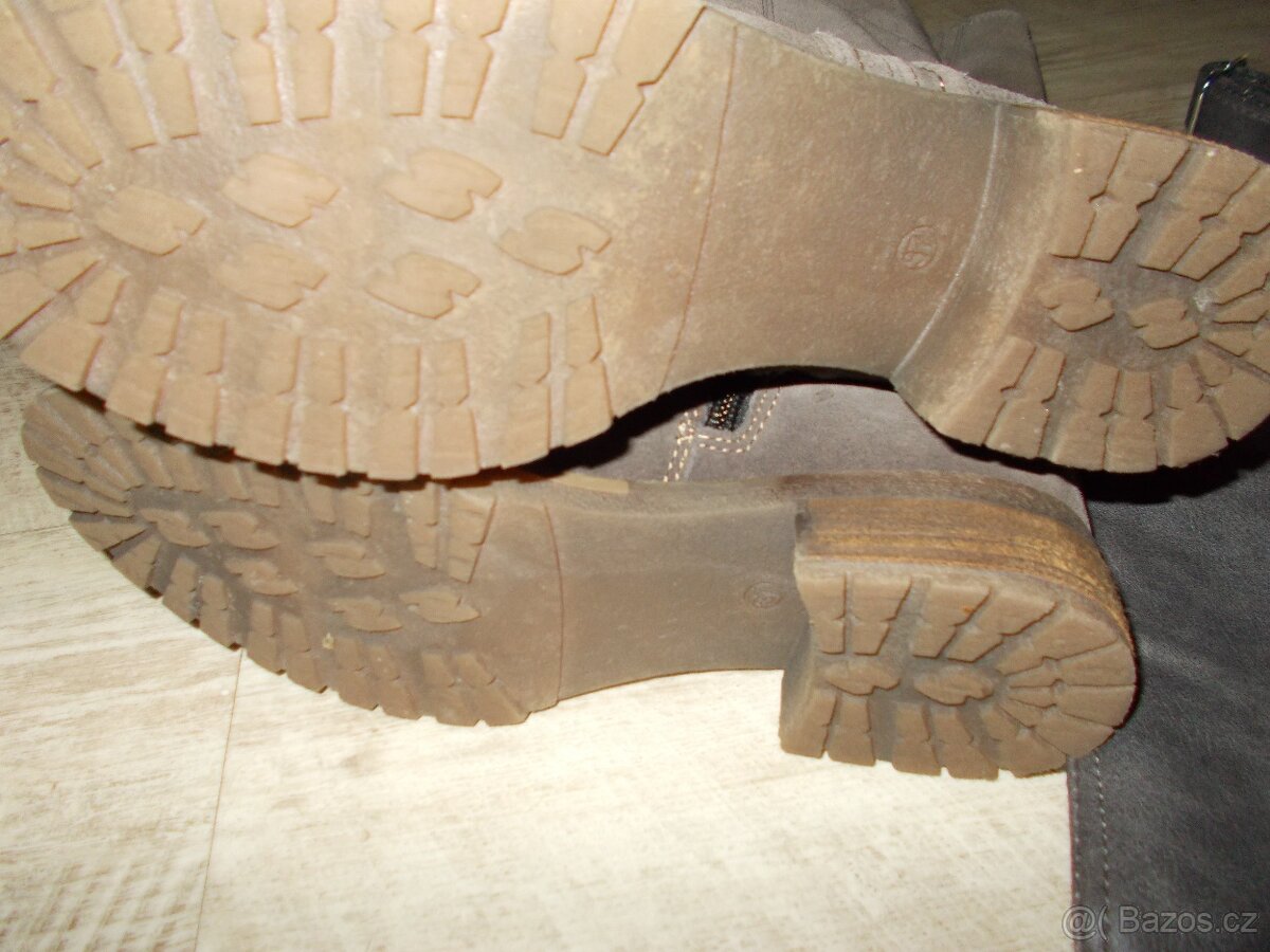 KOŽENÉ SEMIŠ KOZAČKY V,37 + NOVÁ KABELKA DAREK - 5