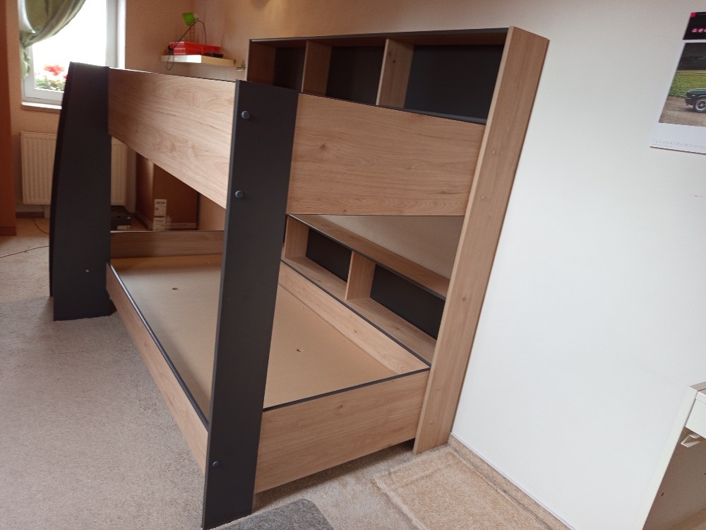 Dvoupatrová postel Leo v trendy odstínech - 5