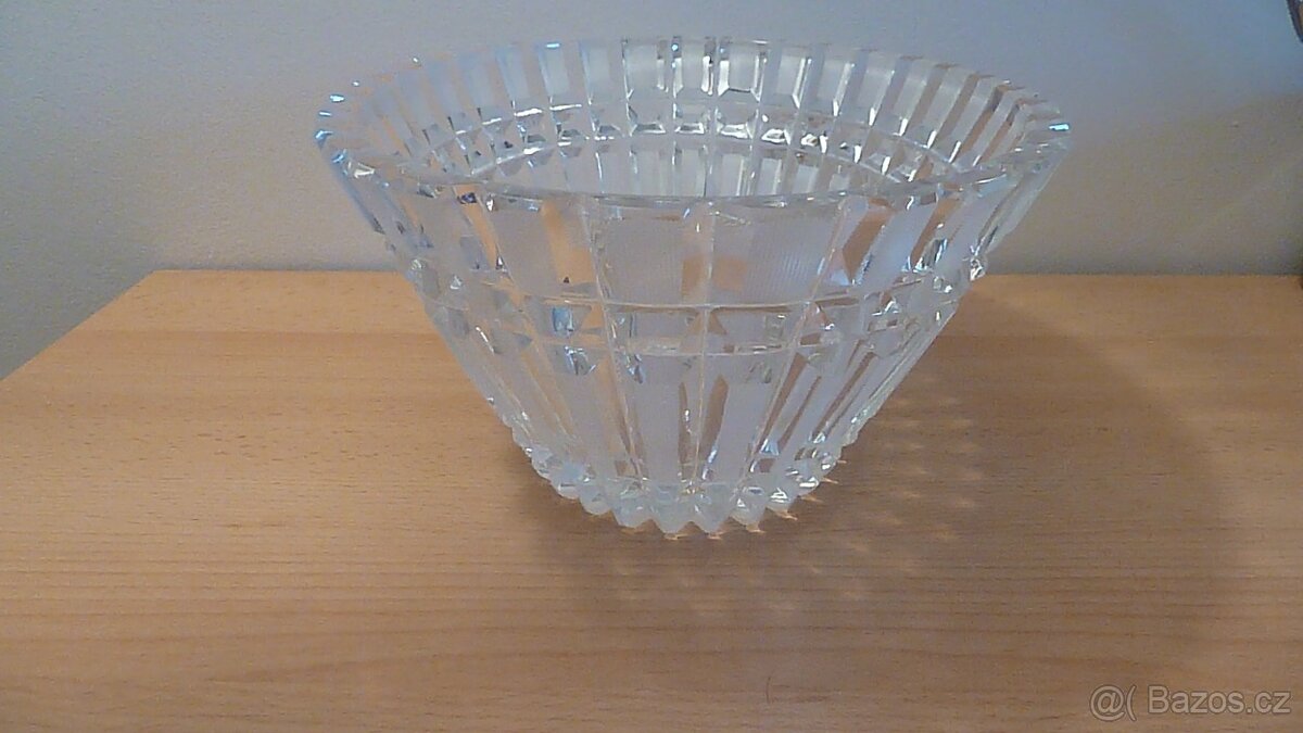 velká hluboká broušená mísa - 5