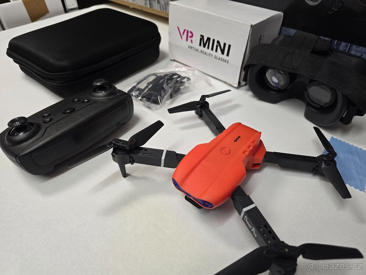 Dron Professinal dual kamera + box s příslušenstvím + VR - 5