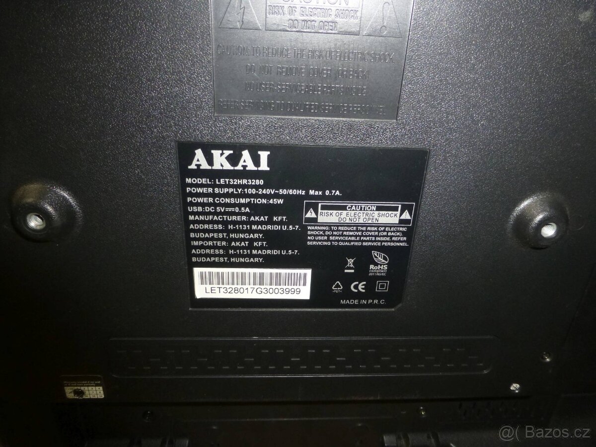 LED televize 80cm AKAI, 32 palců, nená DVBT2 - 5
