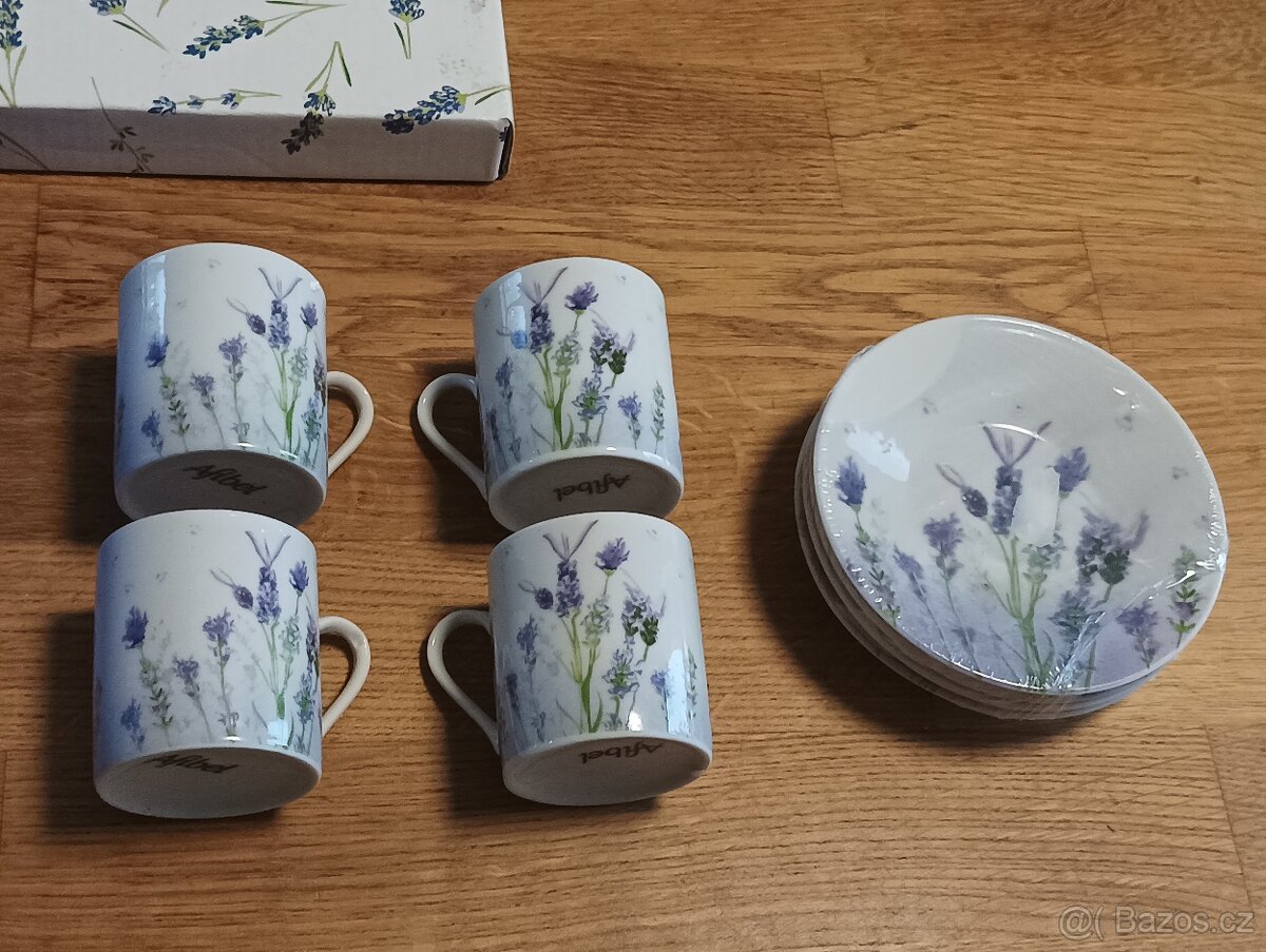 VINTAGE PORCELÁNOVÁ KÁVOVÁ SOUPRAVA AFIBEL FRANCIE - 5
