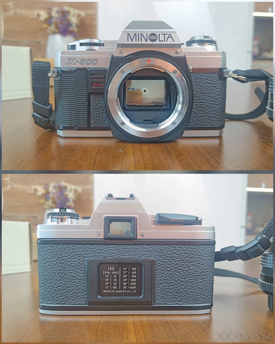 Minolta x-3000 s obj. Minolta 1.7/50 mm + blesk 320X, MD - 5