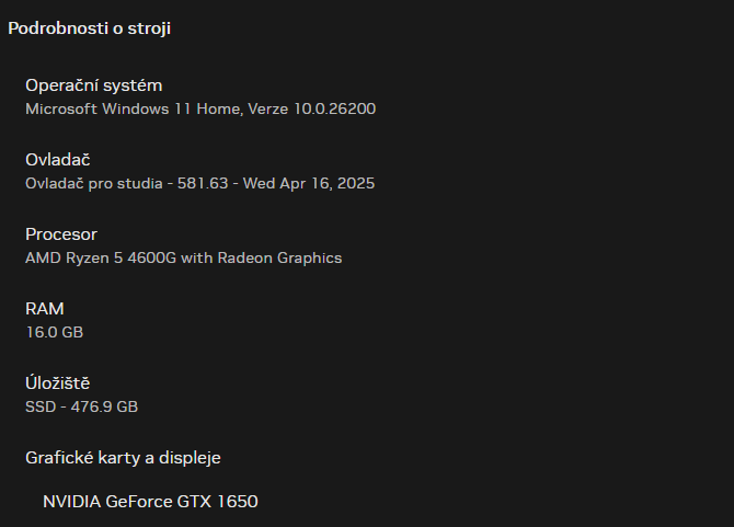 Herní PC - Ryzen 5, GTX 1650, 16GB RAM, SSD, Win 11 - 5