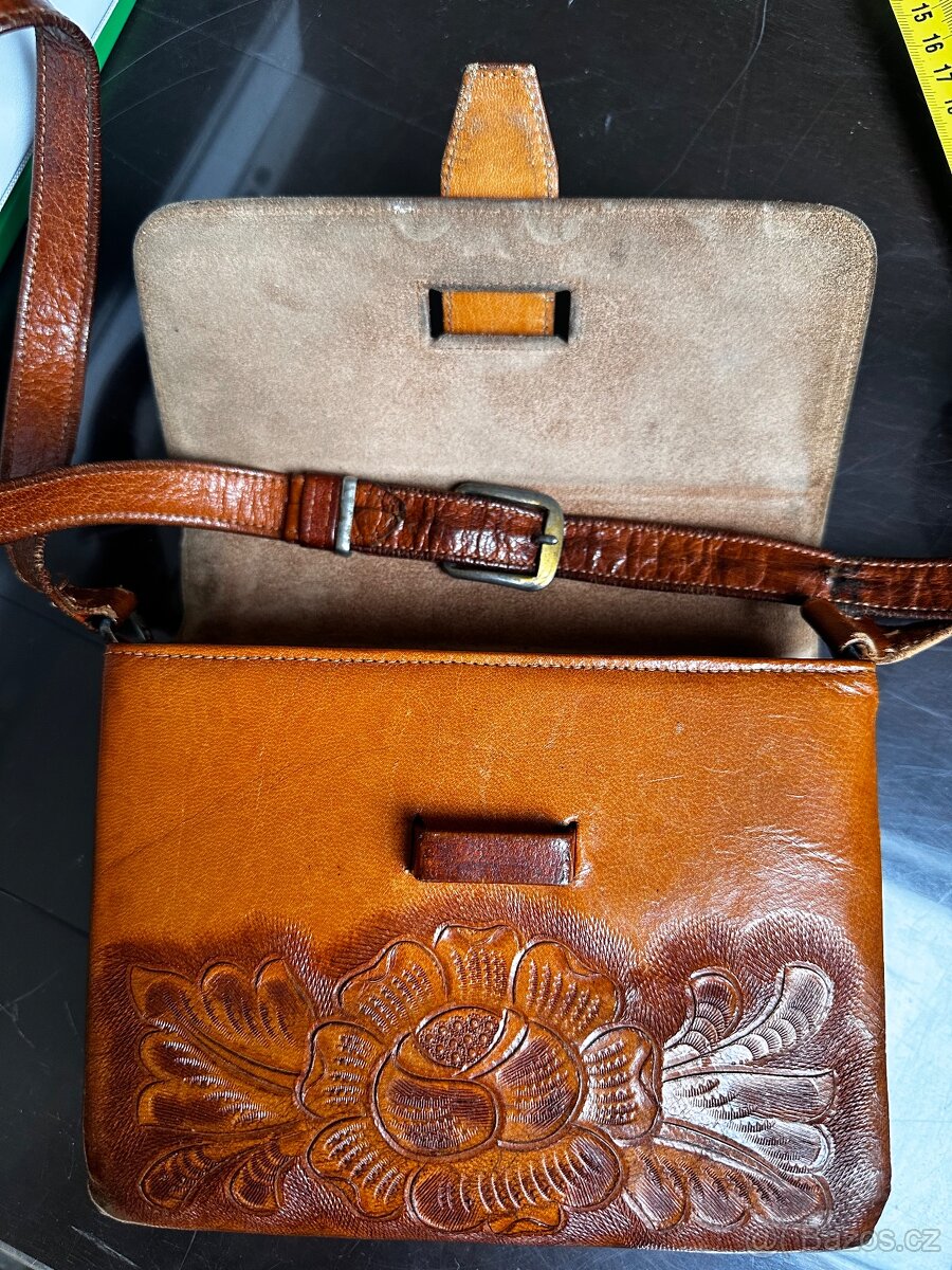 Retro kožená kabelka - 5