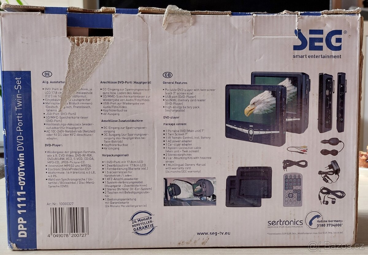 Přenosný DVD přehrávač do auta - 5