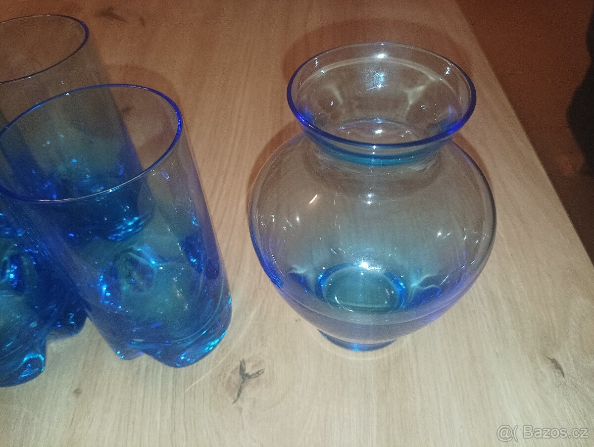 Modré skleničky a vázička - 5