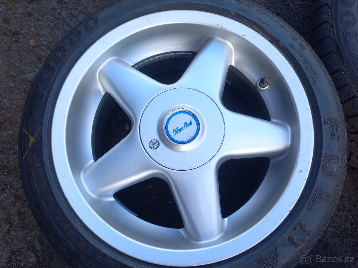 Prodám sadu ALU kol POWERTECH 205/45R16 letní - 5