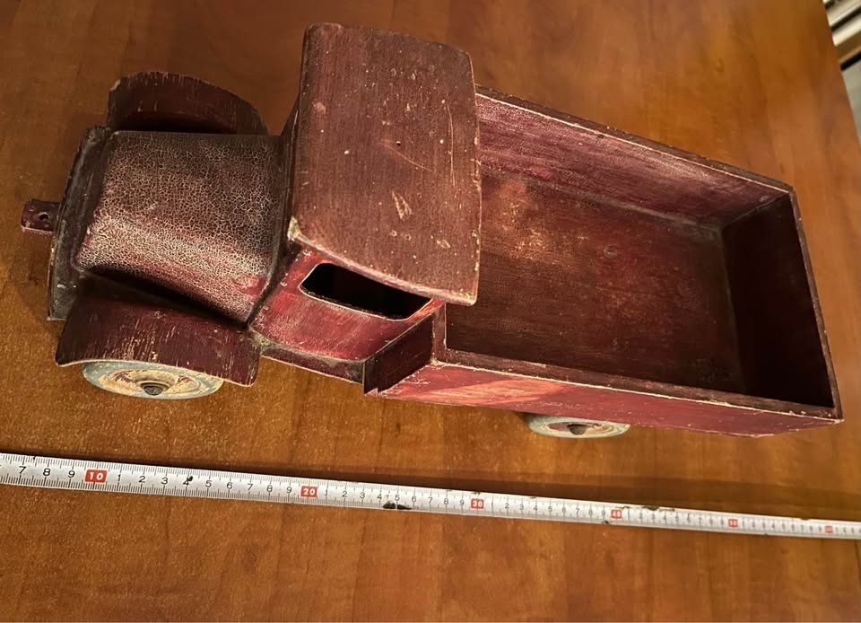 Starý velký dřevěný německý Mercedes (Německo, 40 cm) - 5