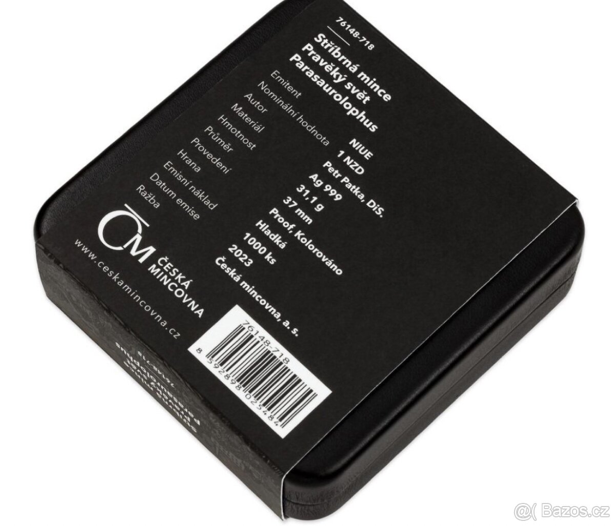 Stříbrná mince Pravěký svět - Parasaurolophus proof - 5