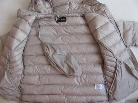 Přechodná šedá péřová bunda s kapucí NEXT vel.38 - 5