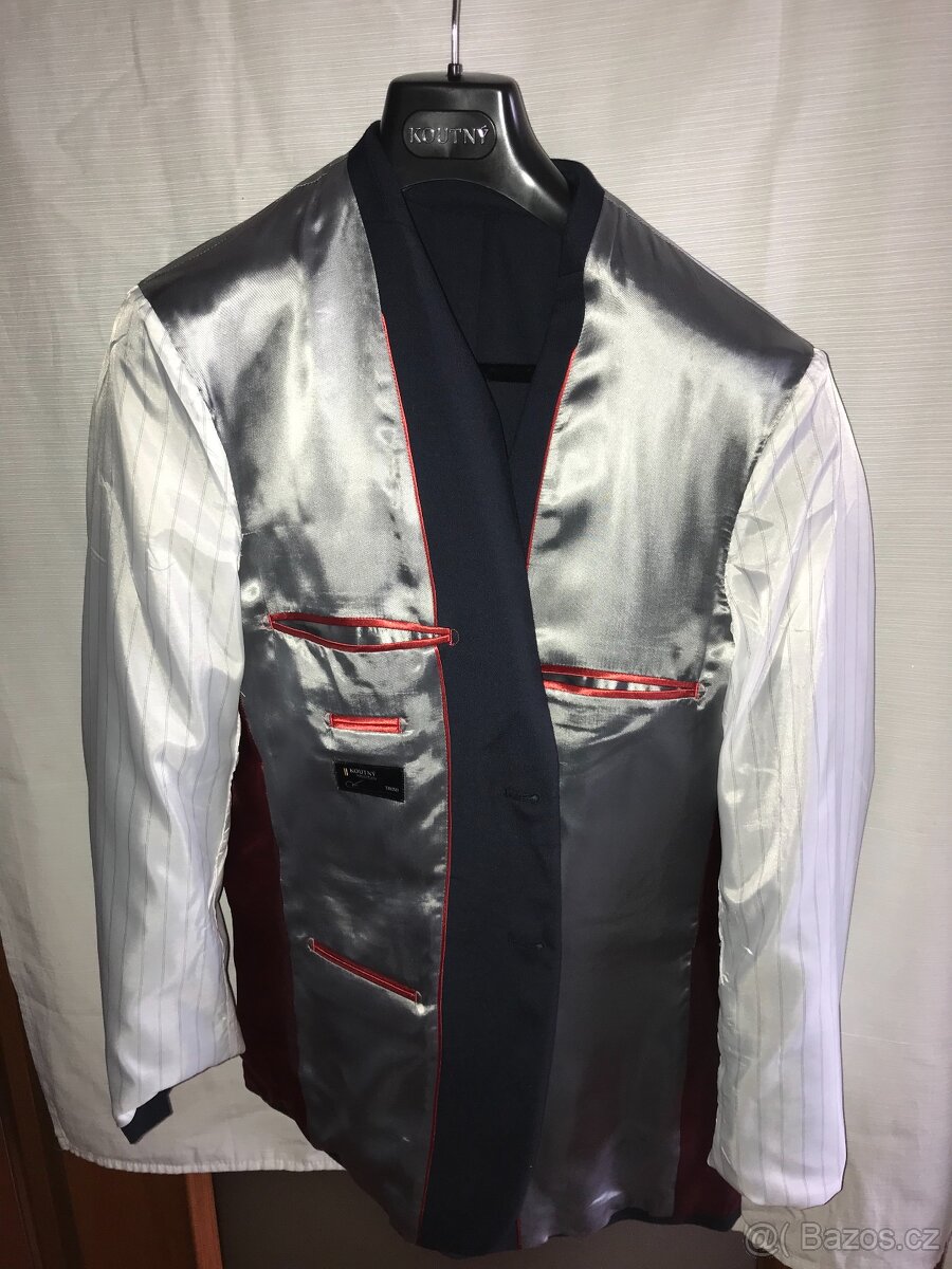 Pánský tmavomodrý oblek - 5