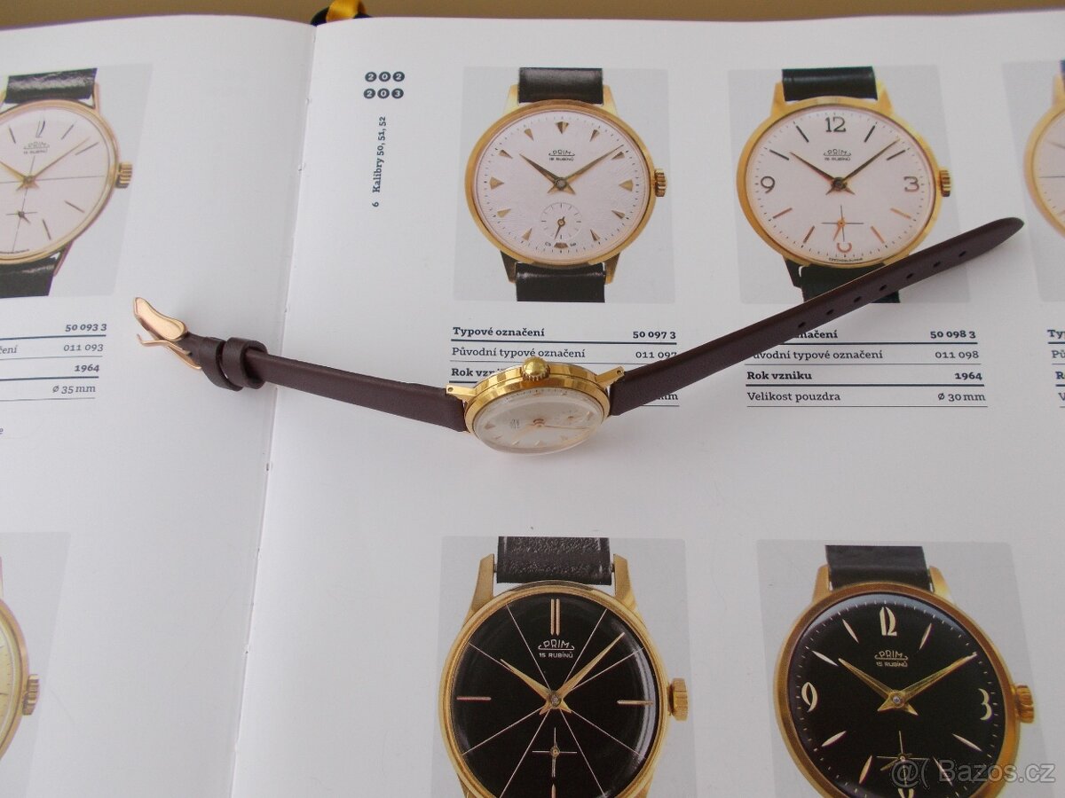 luxusni vzacne zlacene hodinky prim Hvězdičky 1964 funkcni - 5