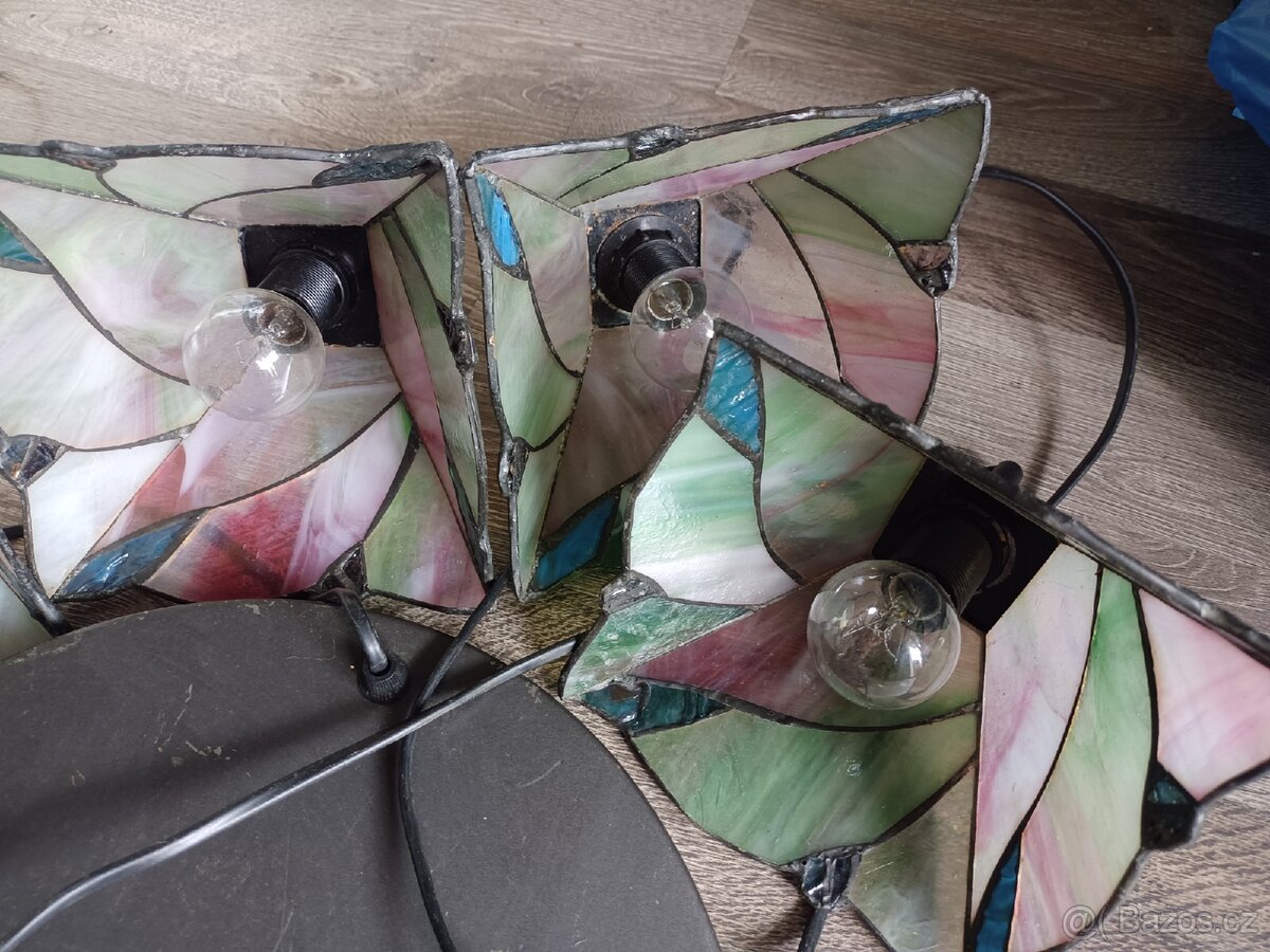 Tiffany lustr 5 ramen,není prasklin, - 5
