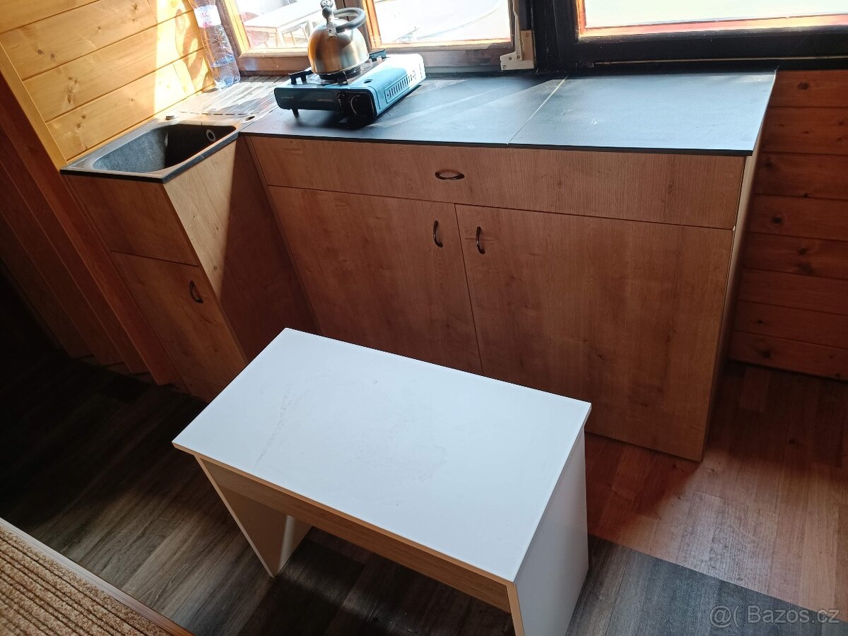 Mobilní chata s výklopnou terasou, maringotka, mobilheim - 5