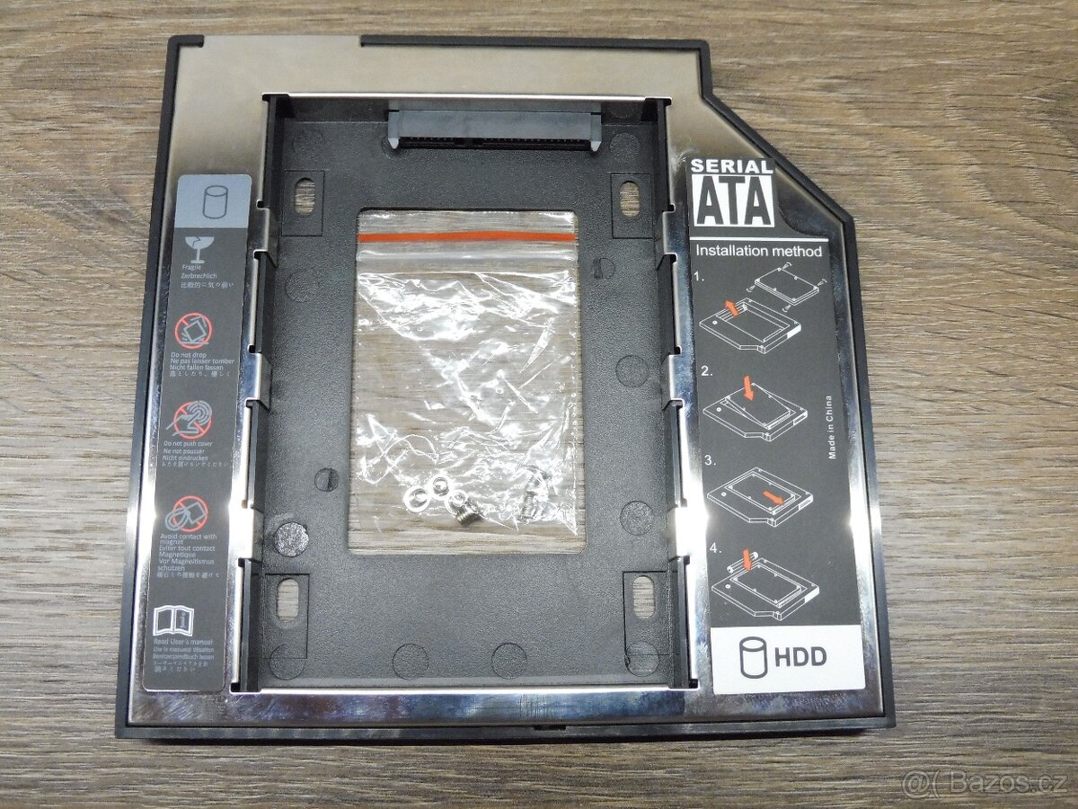 Rámeček na HDD/SSD disk místo DVD 12,7mm - 5